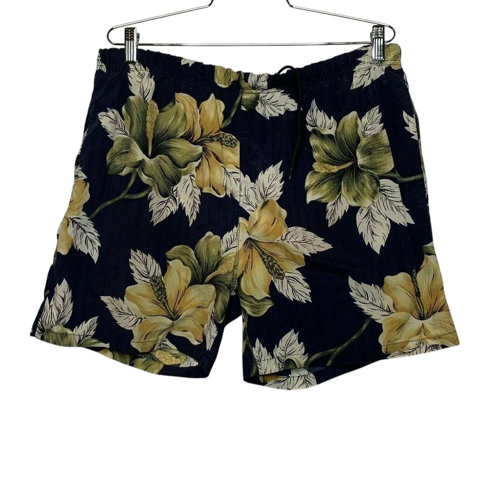 Nautica Men Swim Trunks Flower Shorts Adult All Over Print Bathing Suit medium